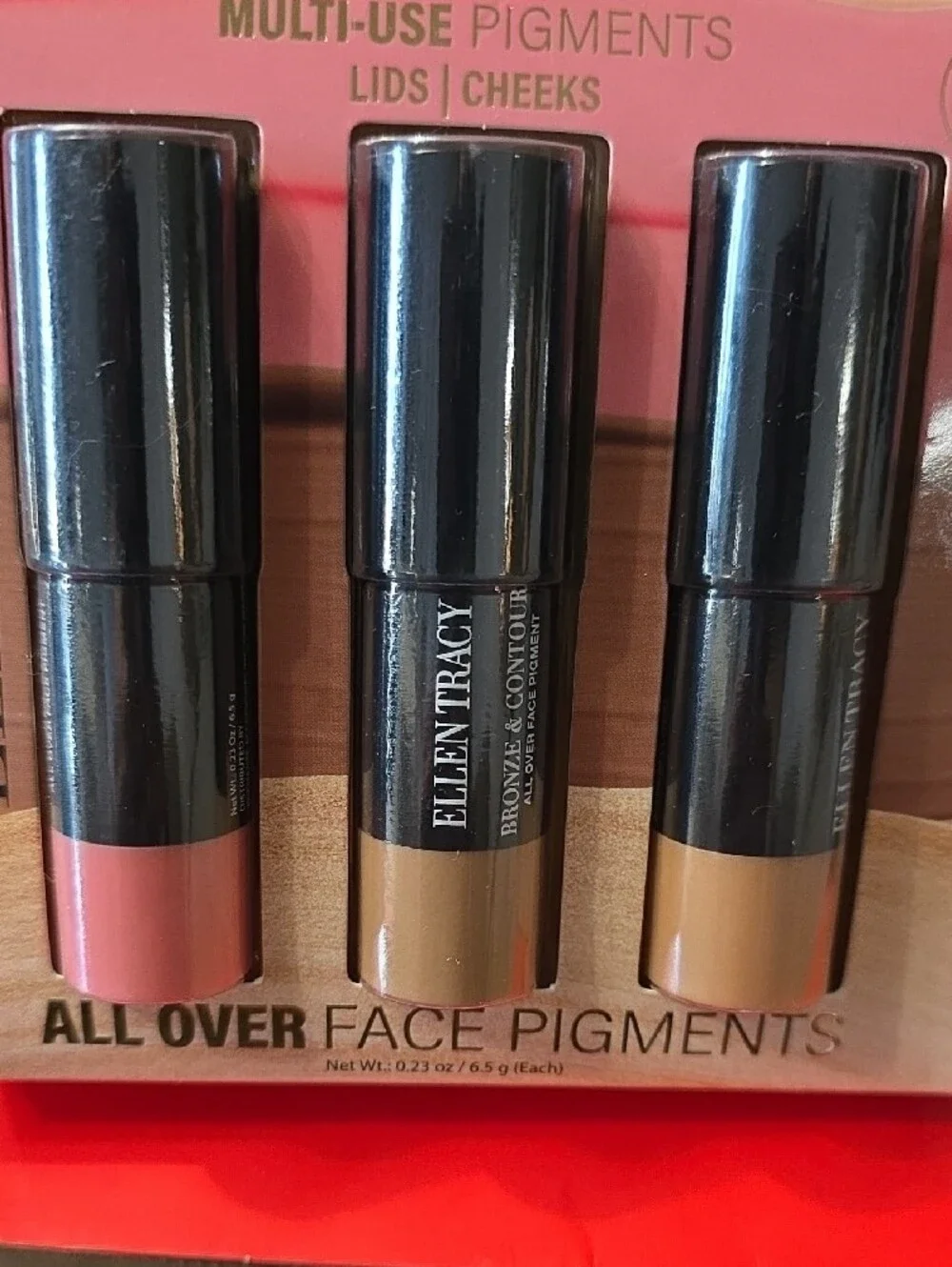 Ellen Tracy Trio Multi-Use Face Pigments — Pink & Tan Tones